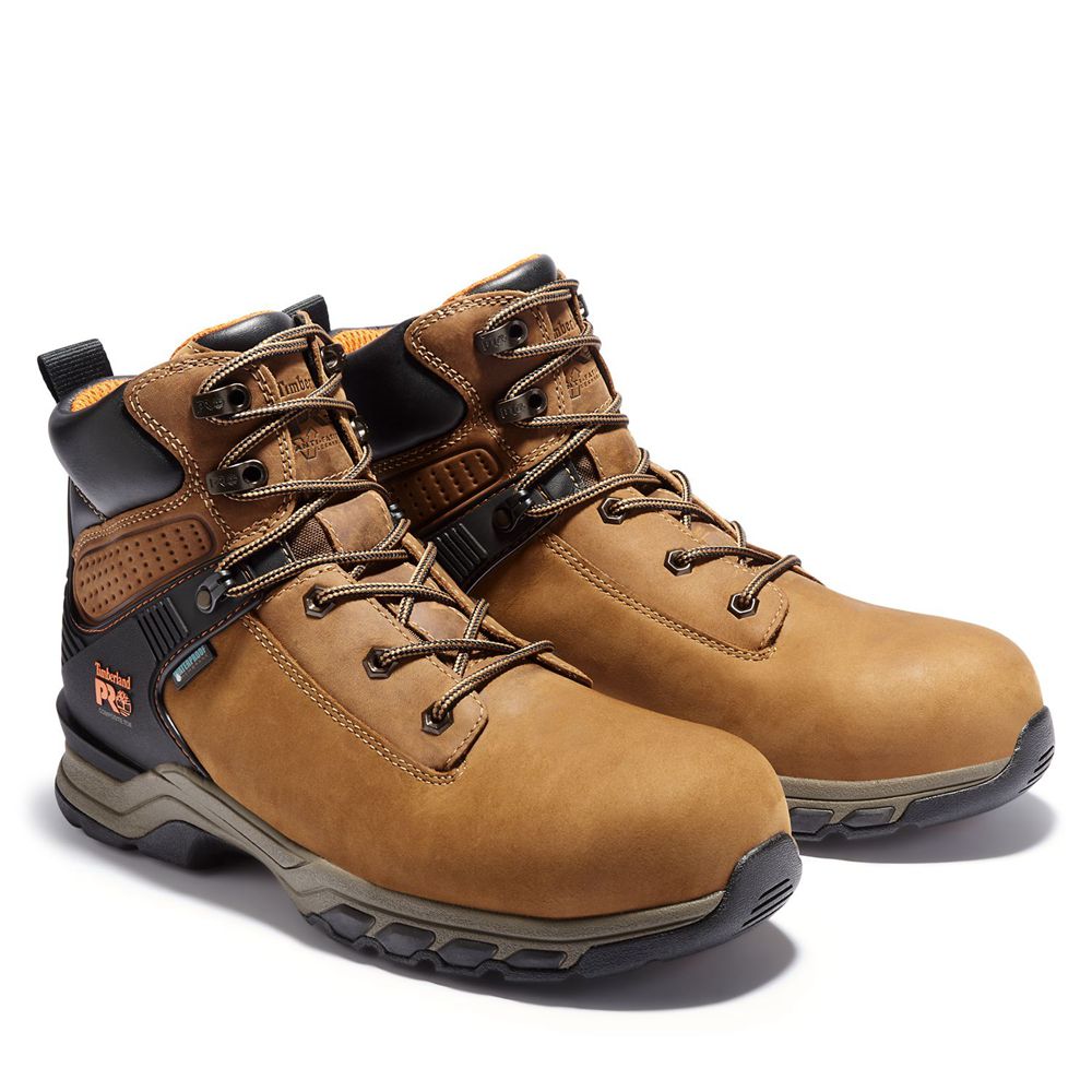 Timberland Mens Work Boots PRO® Hypercharge 6\" Comp Toe - Brown/Black - India HV8671592